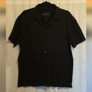 Men's Black Christian Lacroix Button Down Shirt Large